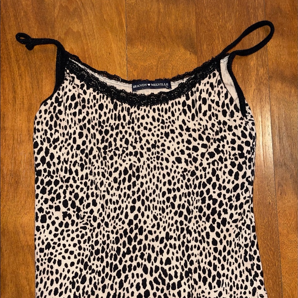 Brandy Melville Cheetah Lace Top